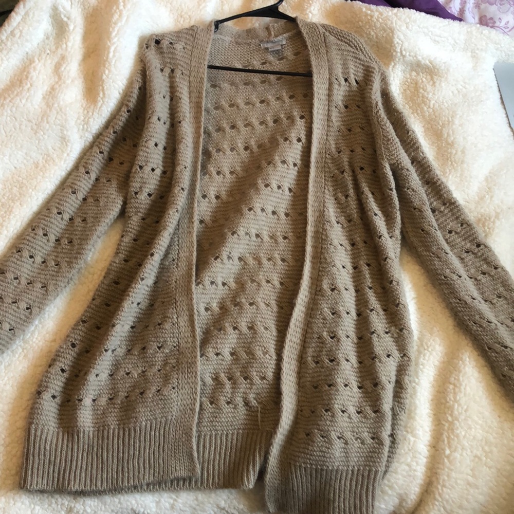 tan h&m cardigan